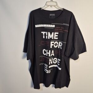Sean John Time For Change Streetwear Graphic T  Black M 4XB Big & Tall